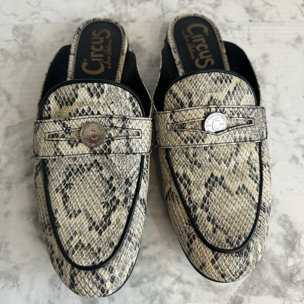 Circus by Sam Edelman Hal Slip on Penny Loafer Mule Women’s Size 6 Snakeskin